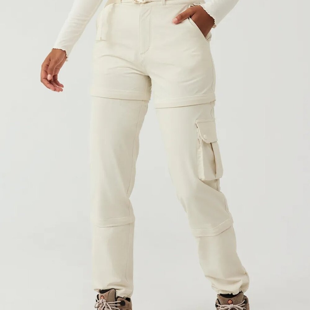 Outdoor Voices white rectrek zip pants